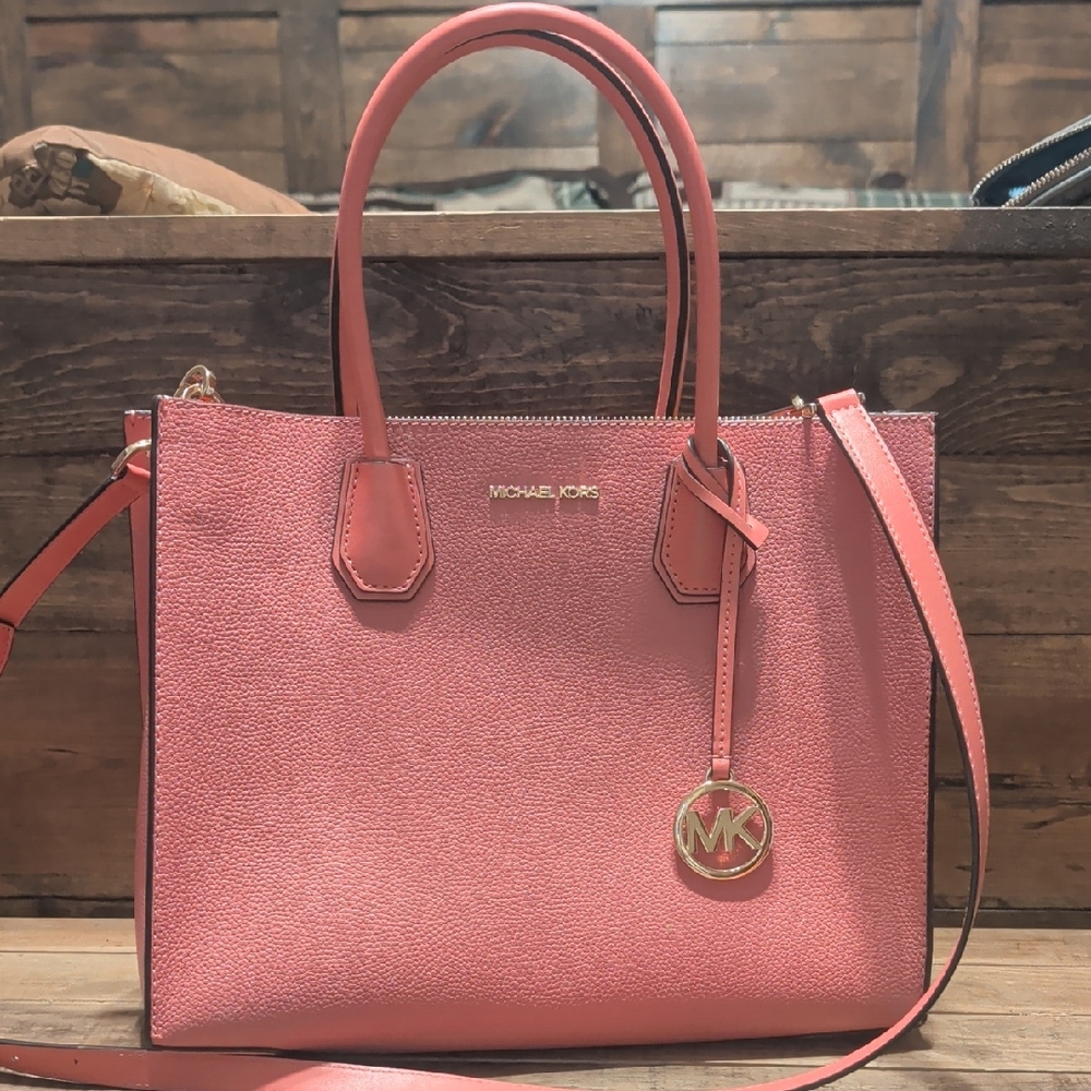 Michael Kors Coral Pink Tote Bag